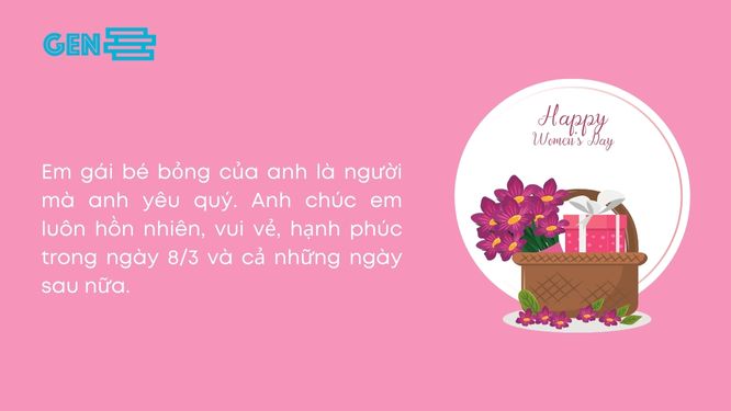 Lời chúc mùng 8 tháng 3 cho chị/em gái