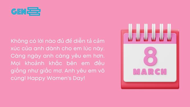 Lời chúc mùng 8 tháng 3 cho vợ