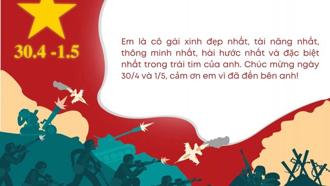 Lời chúc 30/4 và 1/5 cho người yêu
