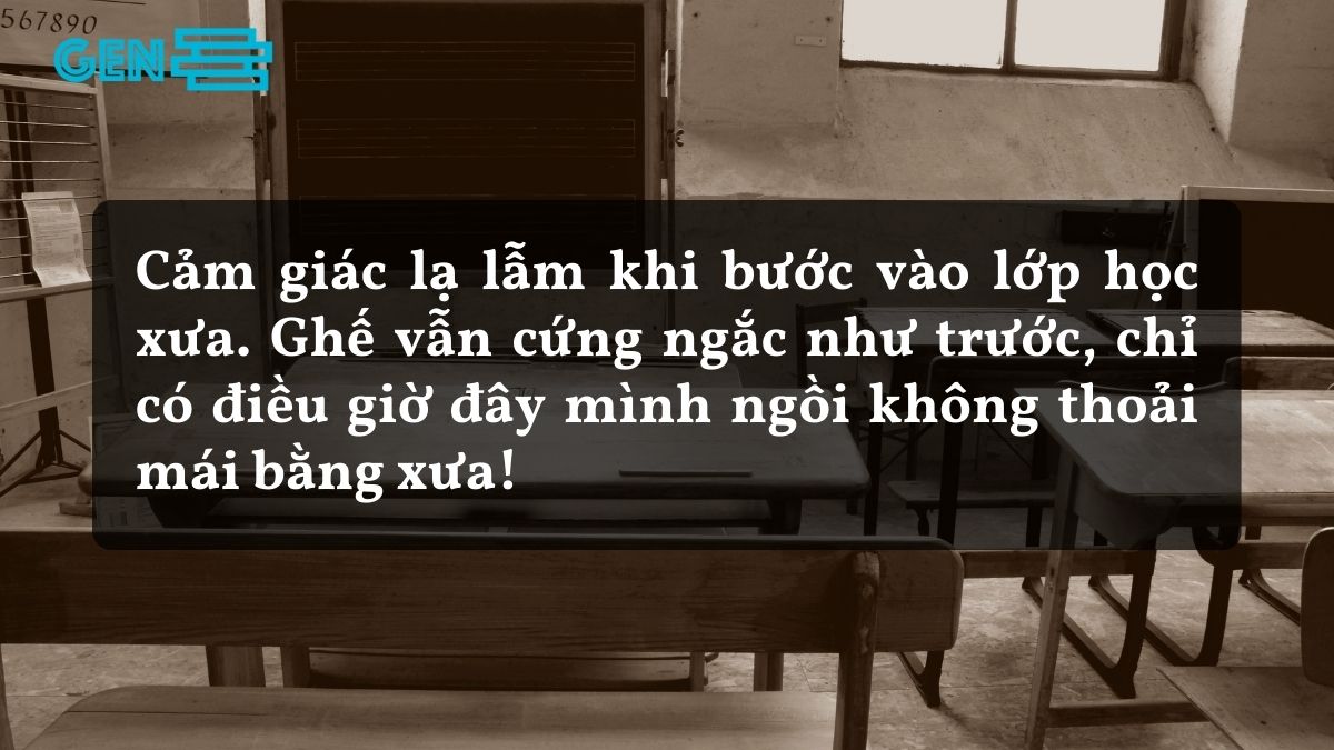 Stt về thăm trường cũ đăng story